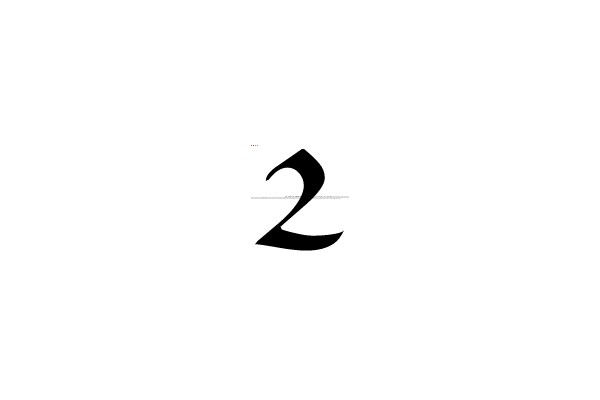 DIGITAL FONT NUMBER TWO