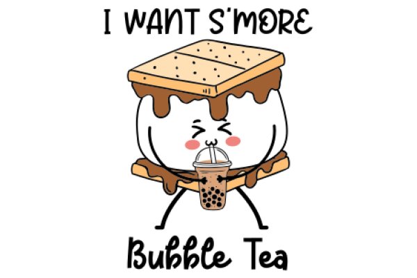 Bubble Tea Craving: A Delightful Illustration of a Character's Desire for Bubble Tea