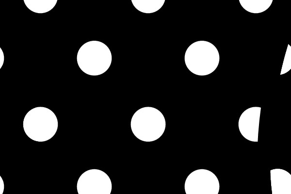Polka Dot Pattern on a Round Shape