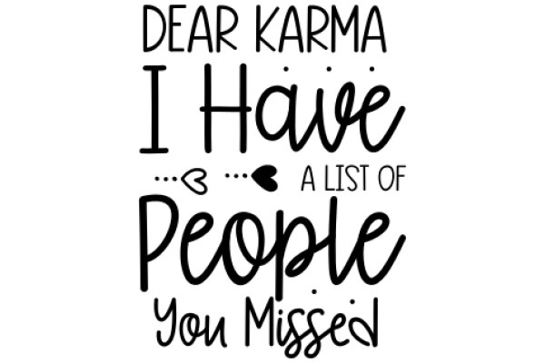 A Handwritten Note of Appreciation: A List of People You Missed