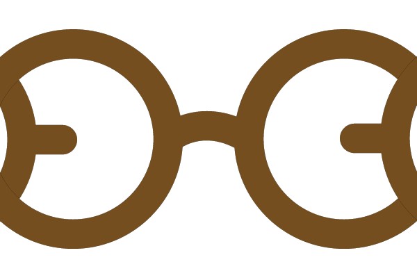 Minimalist Brown Glasses Illustration
