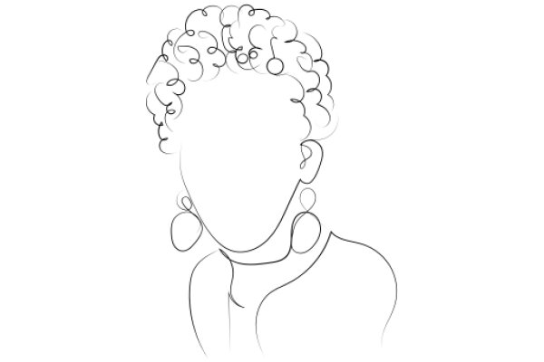 A Stylish Portrait of a Person with Curly Hair and Earrings