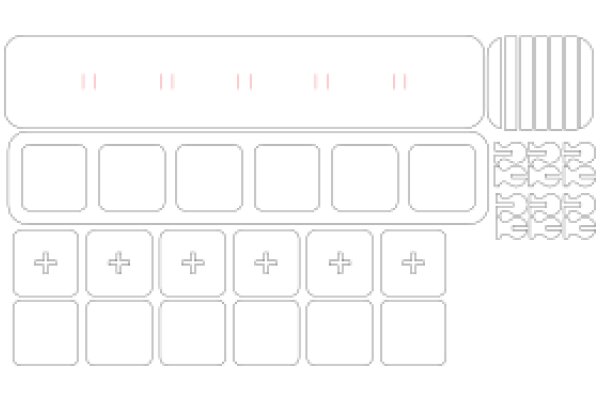 A Graphic Illustration of a Keyboard Layout with Plus Signs