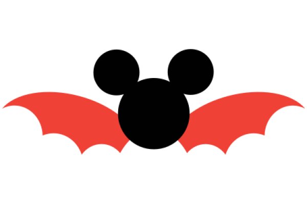 Mickey Mouse and Red Bat Logo