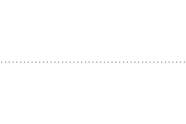 A Solid White Background with a Horizontal Line of Dots