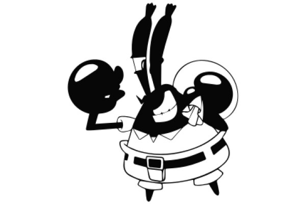 A Playful Interaction Between a Human and a Cartoon Character