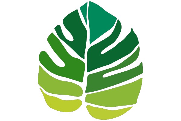 Green Monstera Leaf Logo