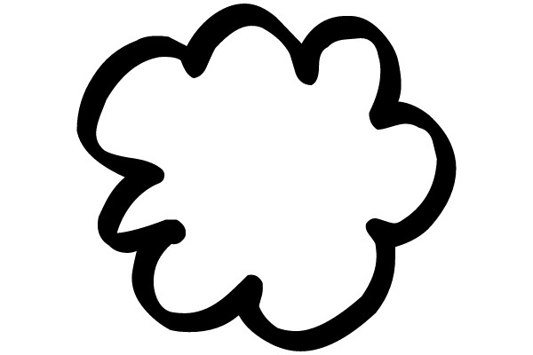 A Simple Black Outline of a Cloud.