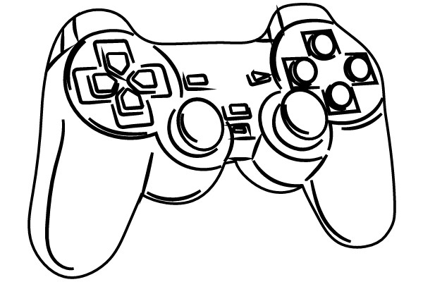 Classic Game Controller Outline