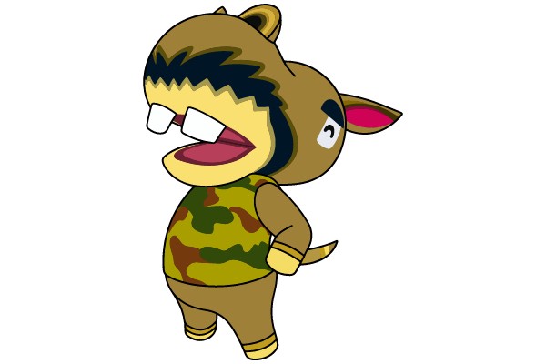 Joyful Camouflage Character: Fun and Playful Animation