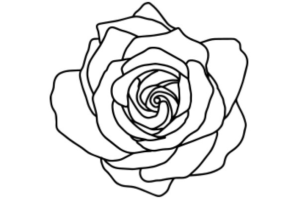 Stylized Rose with Swirling Patterns