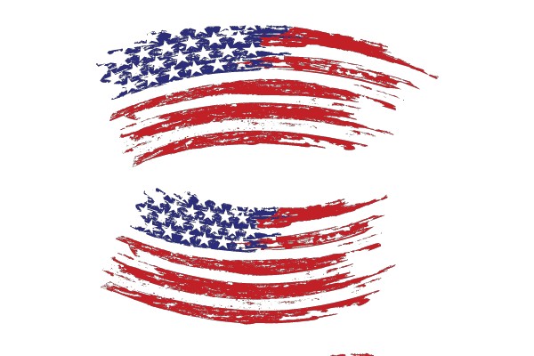 Brushstrokes of Pride: A Graffiti Style American Flag Collection