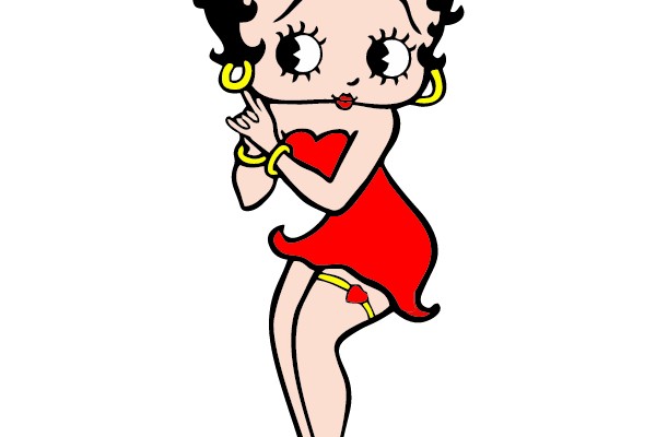 Betty Boop in a Red Dress and Heels