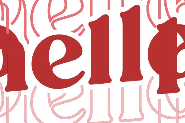 Hello Valentine: A Graphic Design for a Greeting Card