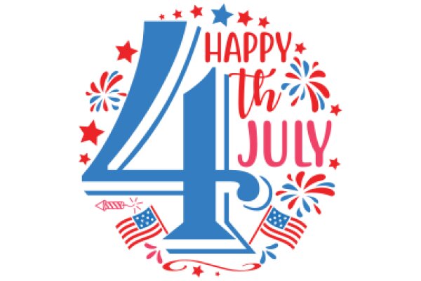 Celebrating the 4th of July with a festive graphic design.