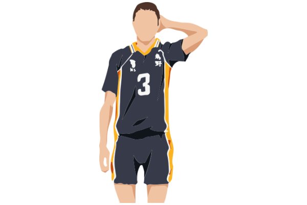 A Digital Illustration of a Soccer Player in a Black and Yellow Uniform