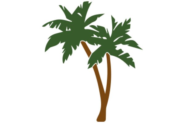 Simplistic Digital Art of a Palm Tree