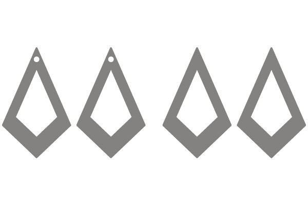 Four Hanging Geometric Shapes