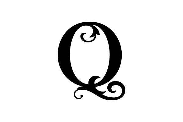 Elegant Flourished 'Q'