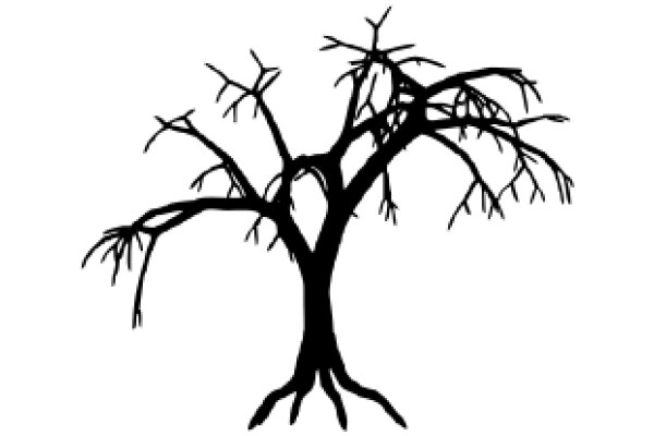 Silhouette of a Tree: A Minimalist Artwork