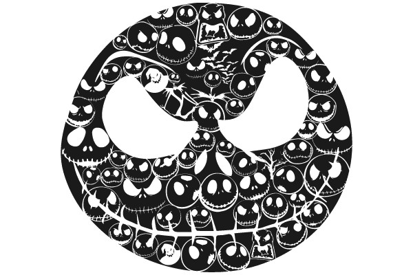 Halloween Wreath of Jack Skellington
