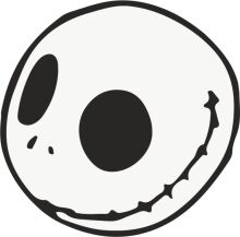 Simplistic Black and White Illustration of a Smiley Face with a Mouth and Eyes