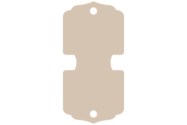 A Solid Beige Shape with a Hole in the Center