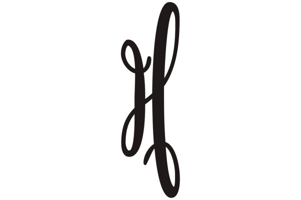 Simplistic Black Logo on White Background