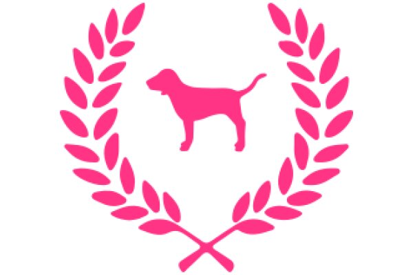 Pink Dog and Laurel Wreath Logo