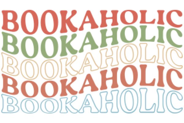 Colorful Typography Artwork: A Vibrant Display of the Word 'Bookaholic'