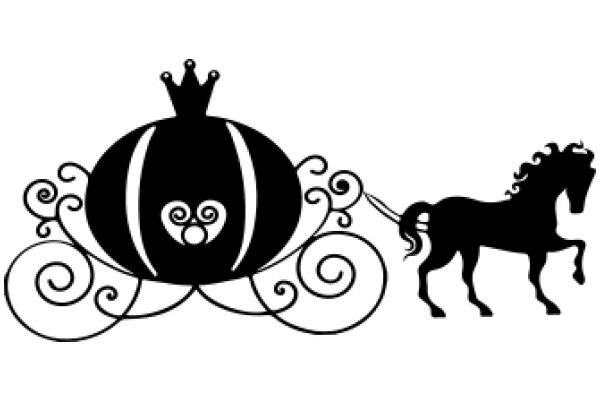 A Silhouette of a Horse and a Crown, Symbolizing Power and Majesty