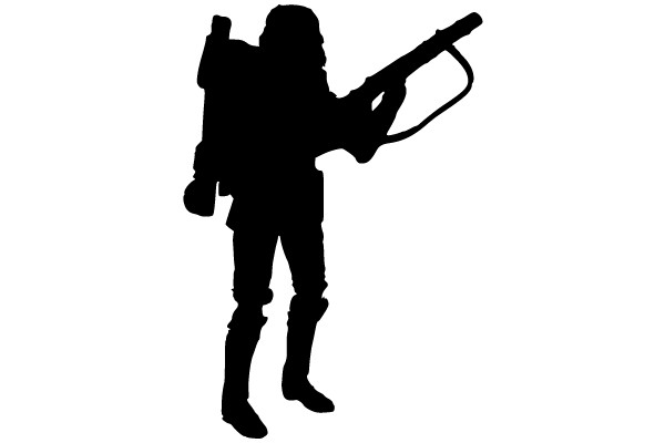 Silhouette of a Character with a Rifle