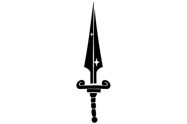 Stylized Icon of a Spear with a Cross-like Top
