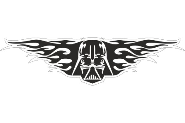 Stylized Darth Vader Logo with Flames