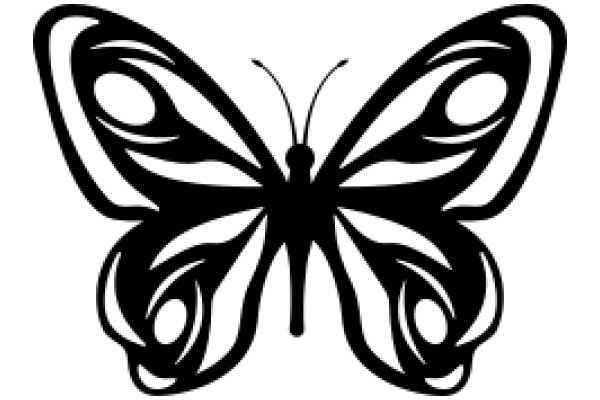 Stylized Butterfly Design in