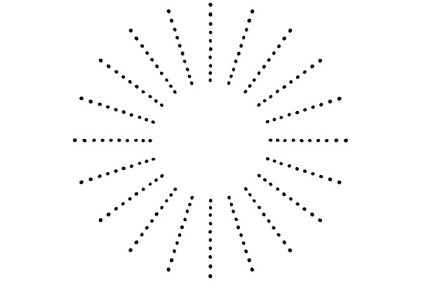 Radiating Patterns of Dots