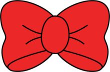 A Vibrant Red Bow on a White Background