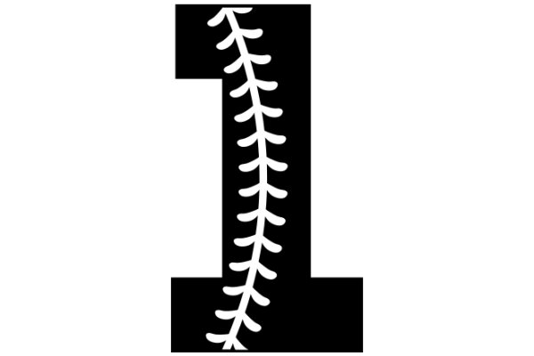 Simplistic Logo of a Number One with a Stylized Leaf Design