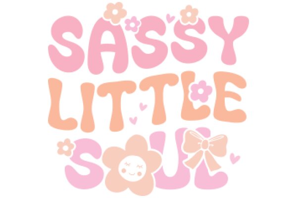 Sassy Little Soul: A Playful Pink and Purple Design with a Flower and a Bow