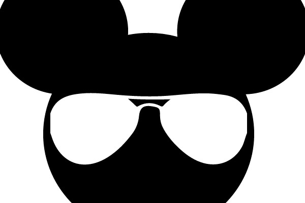 Iconic Mouse Head with Sunglasses