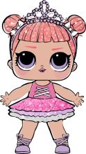 A Whimsical Princess: A Cartoon Character with a Pink Dress and Pink Hair
