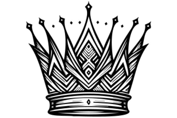 Stylized Crown with Abstract Design