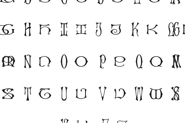 Medieval Style Alphabet