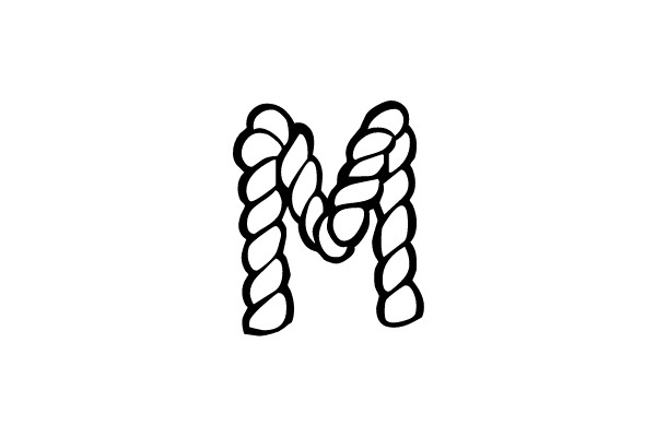Braided Rope Letter M