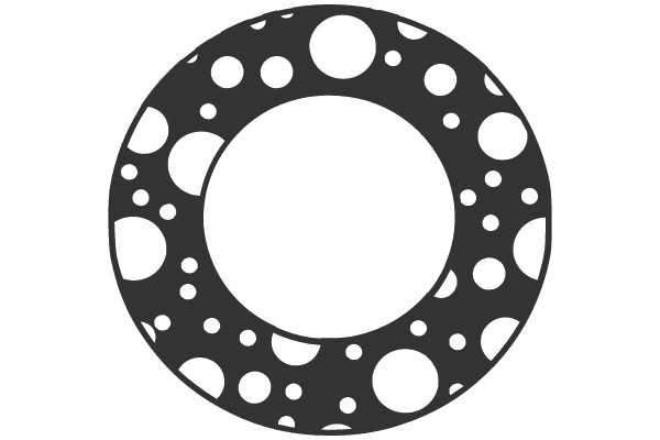 Symmetrical Dot Pattern in Negative Space