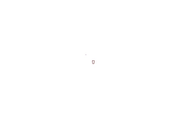 An Empty White Space with a Single Brown Outline
