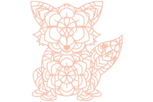 Stylized Artwork of a Fox with Intricate Designs