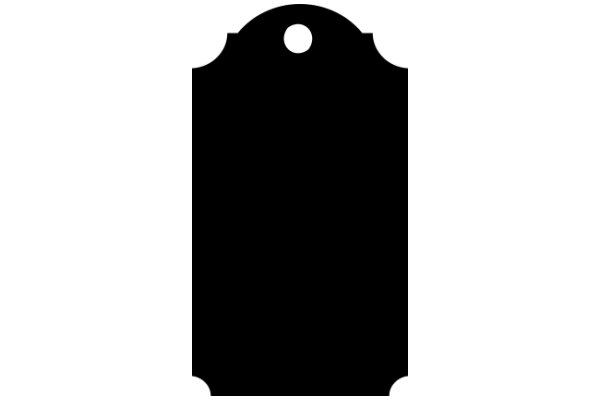 A Solid Black Sign with a Hole at the Top
