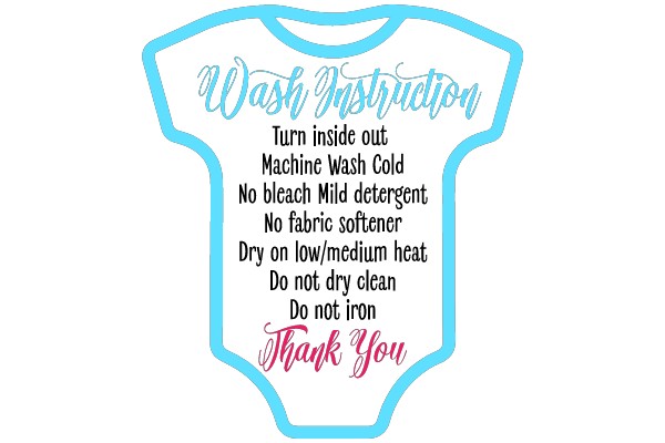 Wash Instructions for Baby Garment