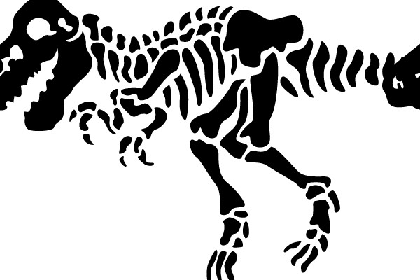 Dinosaur Skeleton Silhouette